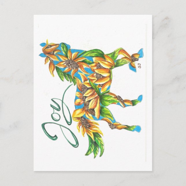 Postcard Sunshine Joy Horse Vykort (Framsida)