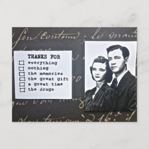 POSTCARD-TAANK-you NOTE FITS ANY TILLFÄLLE Vykort