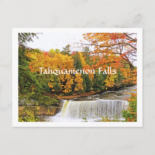 POSTCARD, TAHQUAMENON FALLS /FALL FÄRG VYKORT (Framsida)
