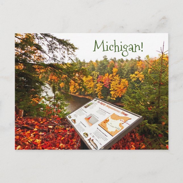POSTCARD, TAHQUAMENON FALLS STATE PARK, MICHIGAN VYKORT (Framsida)