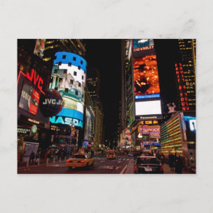 Postcard Times Square på natten, Manhattan New Yor Vykort