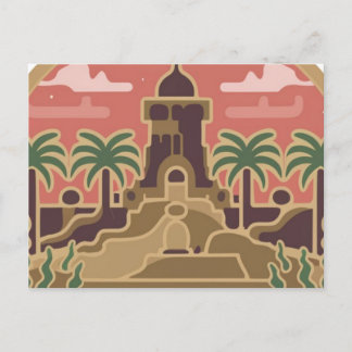 postcard ,town of 'GHARDAIA' in Algeria Vykort