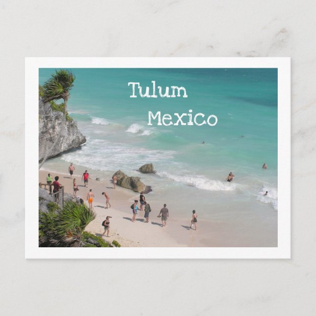 POSTCARD/TULUM, MEXICO/RUINER OVAN BEACH VYKORT (Framsida)