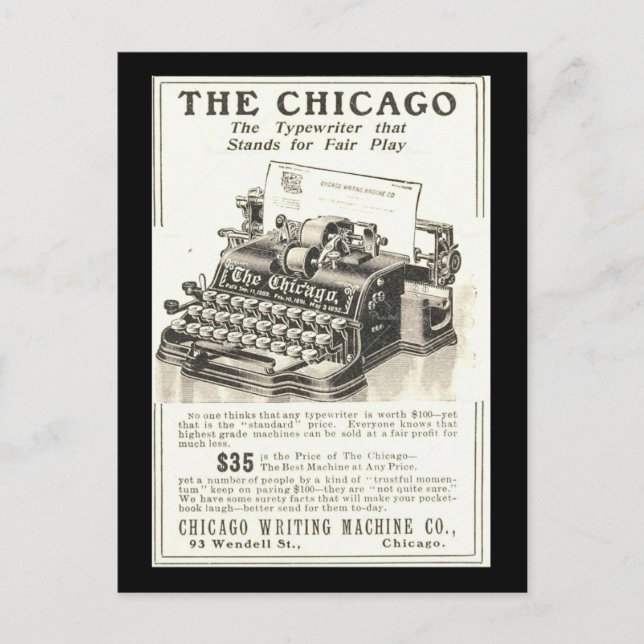 Postcard-Vintage Chicago Art-The Chicago Vykort (Framsida)