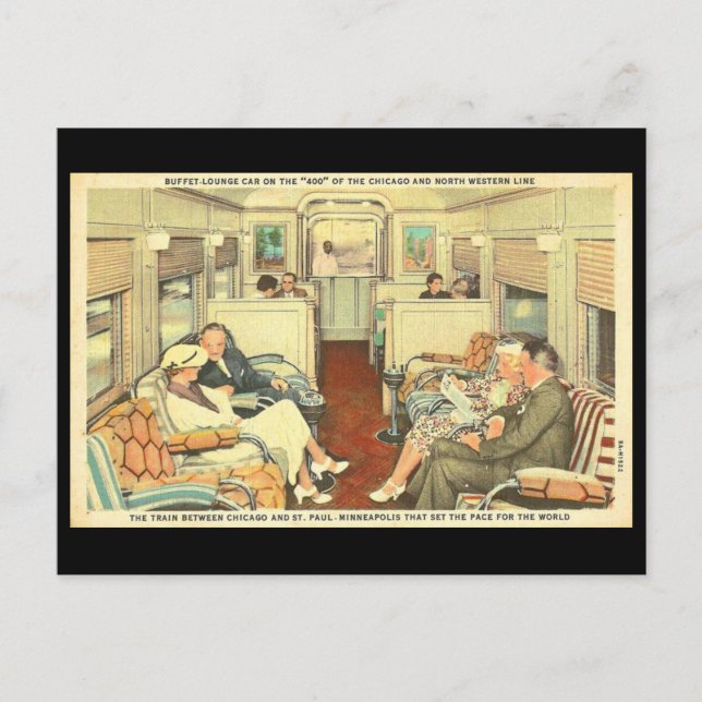 Postcard-Vintage Chicago Travel Art-1 Vykort (Framsida)