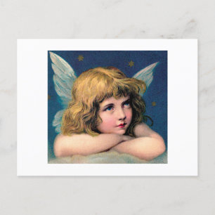 POSTCARD: VINTAGE CHRISTMAS ANGEL/CHERUB VYKORT