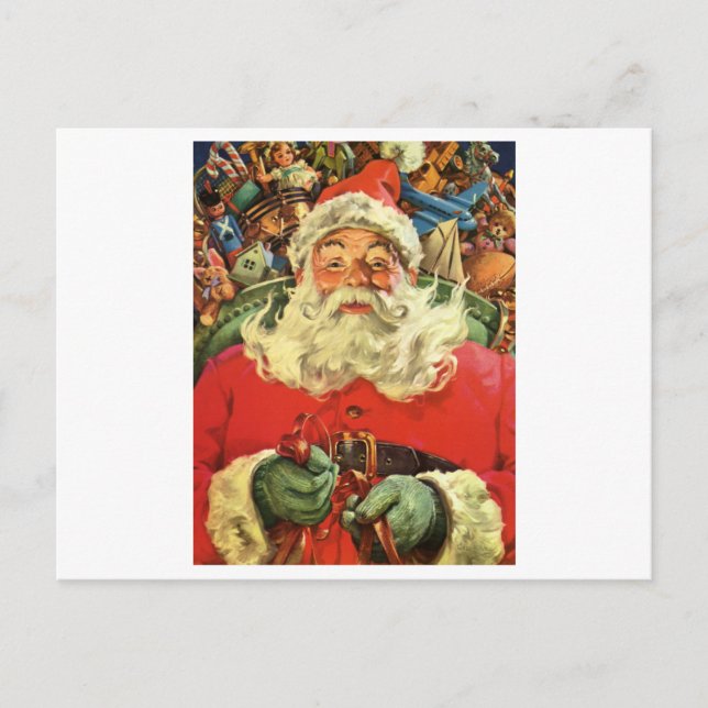 POSTCARD : VINTAGE CHRISTMAS : Jultomten Vykort (Framsida)