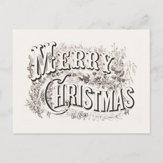 POSTCARD: VINTAGE GOD JUL VYKORT (Framsida)