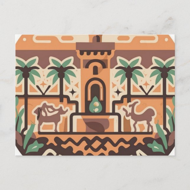 postcard which shows of 'GHARDAIA' in Algerie Vykort (Framsida)