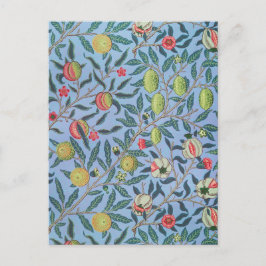 POSTCARD : WILLIAM MORRIS "BLUE POMEGRANATES" VYKORT