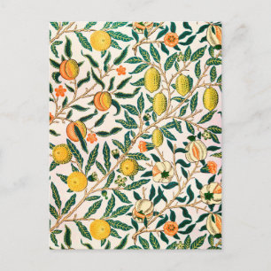 POSTCARD with WILLIAM MORRIS GULT ’POMEGRANATES’ Vykort