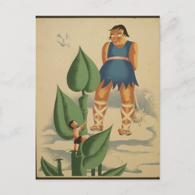 Postcard-WPA-Jacken och Beanstalk Vykort (Framsida)