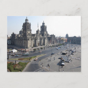 Postcard Zocalo Cathedral, Mexico City Vykort