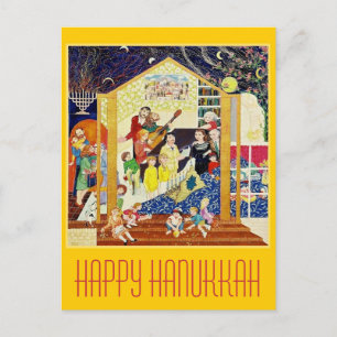 PostcardART. LYCKLIGA HANUKKAH Helg Vykort