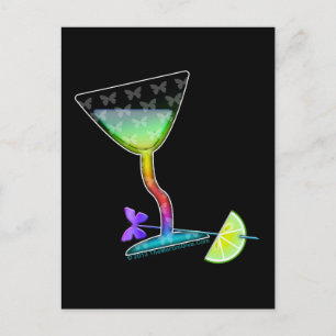 POSTCARDS - BUTTERFLY MARTINI VYKORT
