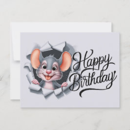 Postcards Happy Birthday Souris 03 Vykort