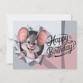 Postcards Happy Birthday Souris 04 Vykort