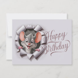 Postcards Happy Birthday Souris 05 Vykort