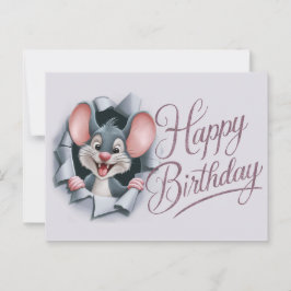 Postcards Happy Birthday Souris 06 Vykort