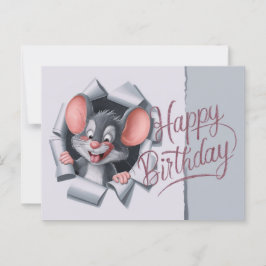 Postcards Happy Birthday Souris 09 Vykort