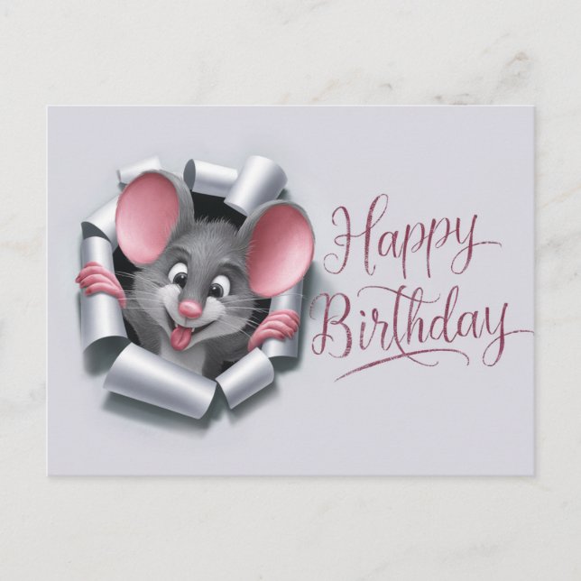 Postcards Happy Birthday Souris 10 Vykort (Framsida)