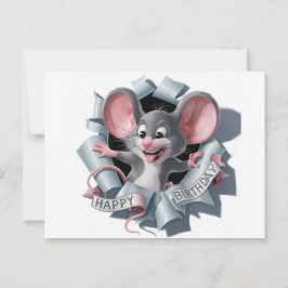 Postcards Happy Birthday Souris Vykort