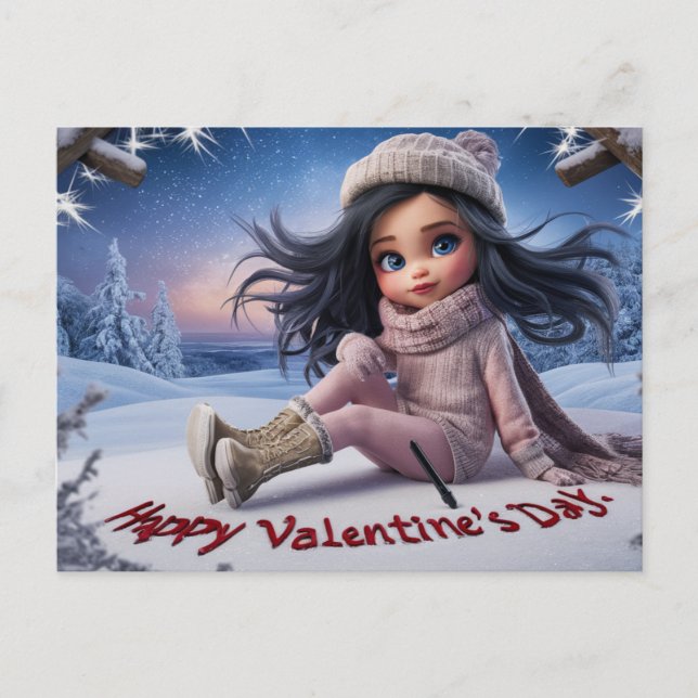 Postcards happy valentine's day 03 vykort (Framsida)