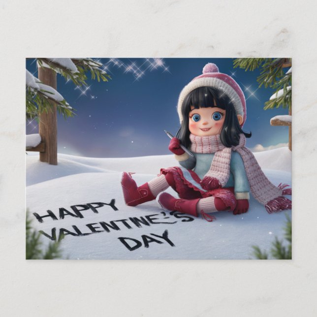 Postcards happy valentine's day 05 vykort (Framsida)