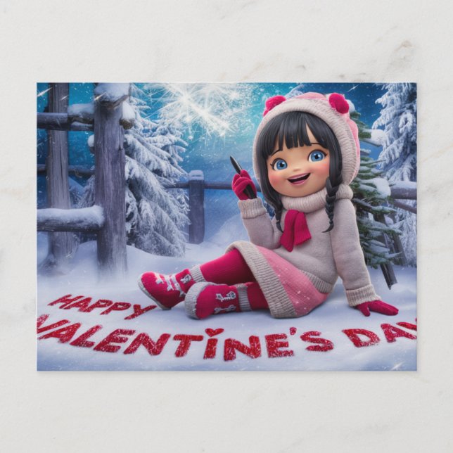 Postcards happy valentine's day 10 vykort (Framsida)