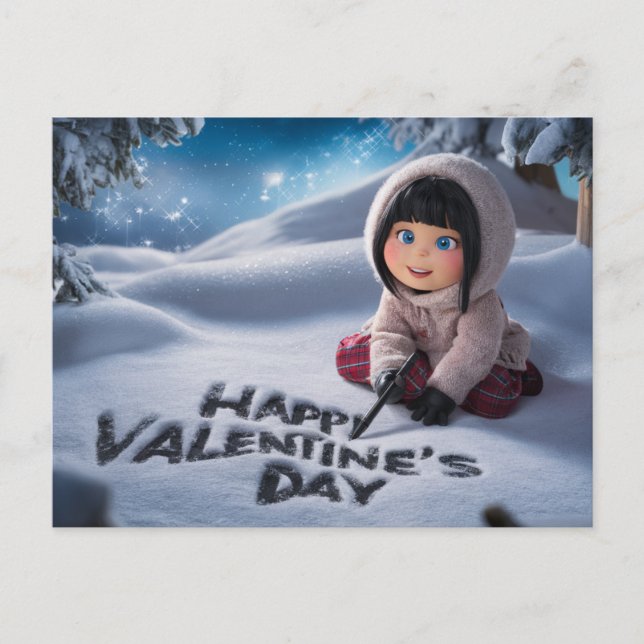 Postcards happy valentine's day  vykort (Framsida)