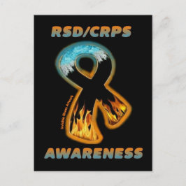 POSTCARDS...RSD/CRPS - Fire & Ice Ribbon Vykort