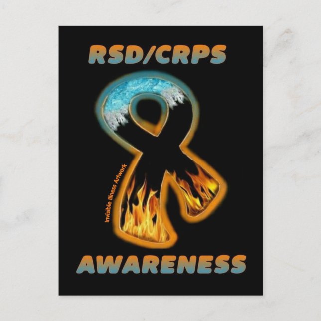 POSTCARDS...RSD/CRPS - Fire & Ice Ribbon Vykort (Framsida)