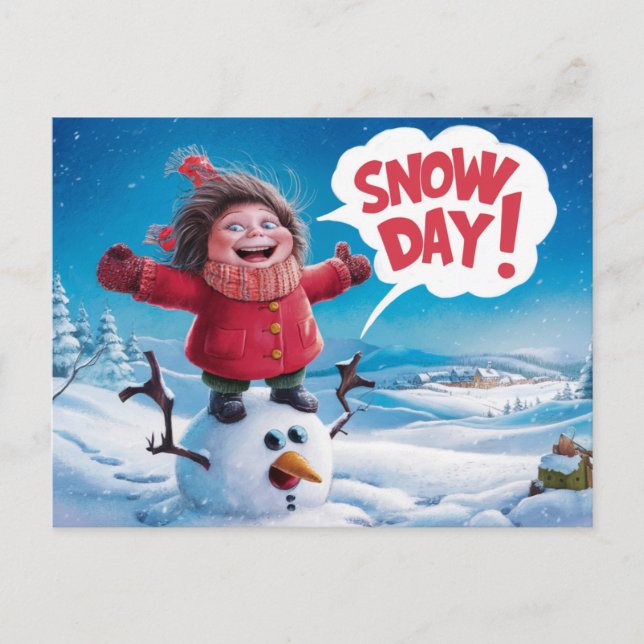 Postcards Snow Day 03 Vykort (Framsida)