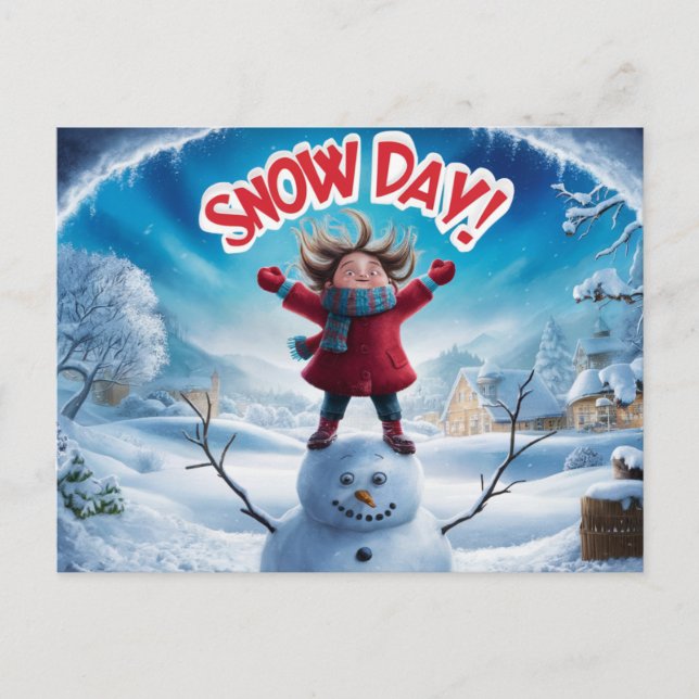 Postcards Snow Day 06 Vykort (Framsida)