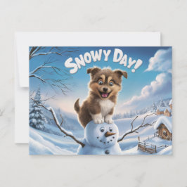Postcards Snow Day 10 Vykort