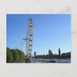 Postcardwith London Öga Ferris Wheel Vykort