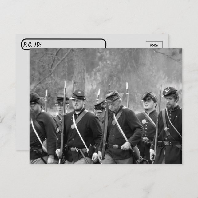 Postcross Battle Weary - Civil Krig Reacement Vykort (Fram/baksida)