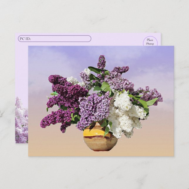 Postcross - Bouquet of Lilacs Helg Vykort (Fram/baksida)