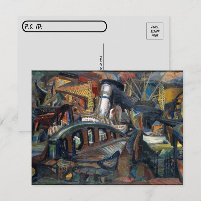 Postcross - Harbour av Josef Presser Vykort (Fram/baksida)