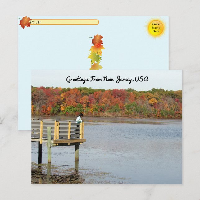 Postcross - Höstthunkter - Helmetta NJ Vykort (Fram/baksida)