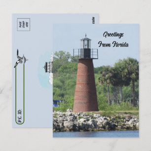 Postcross Lighthouse Sjö Tohopekaliga Florida Vykort