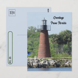 Postcross Lighthouse Sjö Tohopekaliga Florida Vykort