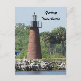 Postcross Lighthouse Sjö Tohopekaliga Florida Vykort