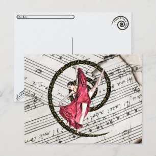 Postcross - Musical Dancer Postcard Helg Vykort
