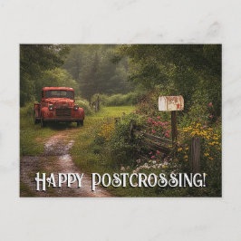 Postcross Red Lastbil - vykort