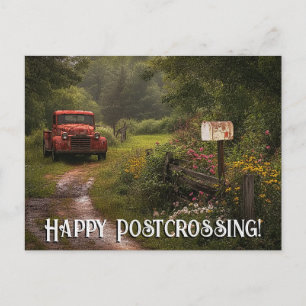Postcross Red Lastbil - vykort