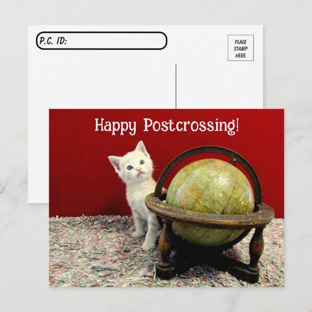 Postcross - Tuffy McDuff Värld runt Cat Vykort (Fram/baksida)