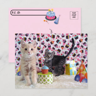 Postcrossing - Allra lyckligaste födelsedag - Kat Vykort