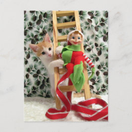 Postcrossing - Annie The Kitten and the Elf Helg Vykort