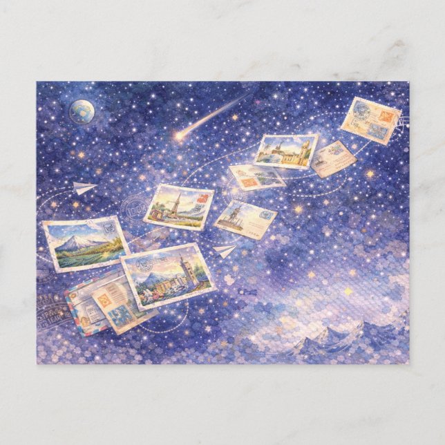 Postcrossing Kosmisk Resa Postkort Helg Vykort (Framsida)